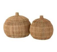 Lot de 2 Paniers en Jute "Dantya" 55cm Naturel Marron G