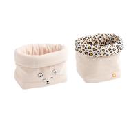 Lot de 2 paniers Léopard