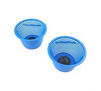 Lot de 2 paniers lestés pour écumoire de piscine SPX1070E pour pompe Hayward - Filtre ABS attrape-débris - Piège à feuilles - Nettoyeur de piscine creusée - Blanc et bleu - 20,3 cm (bleu)