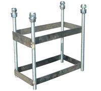 Lot de 2 paniers minibasket galvanisé tube Softee Equipment Blanc 1,65 m