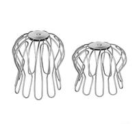 Lot de 2 paniers récupérateur de feuilles pour tuyau de descente avec construction en fil de fer zinc pour éviter les blocages de gouttière et favoriser un débit d'eau efficace