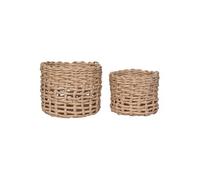PENELOPE - Lot de 2 Paniers Ronds en Papier Imitation Rotin