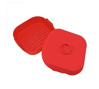 Lot de 2 Paniers Silicone pour Air Fryer - Silipot Square Rouge - Accessoire Cuisson Réutilisable - Compatible Four, Micro-Ondes, Lave-Vaisselle - KitchenCook