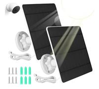 Lot de 2 Panneau Solaire 5W Compatible Avec caméra Google Nest pour extérieur et intérieur(version batterie), 5V Panneaux Solaires pour Caméra de Sécurité, Câble 3m, IP65 Étanche