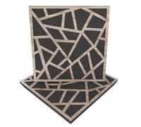 Lot de 2 panneaux acoustiques absorbants et diffusants | 50x50x5 cm | Absorption - Diffusion - Réflexion - Correction acoustique | Bois perforé laminé : [Sonoma | x2 SKYROSS]
