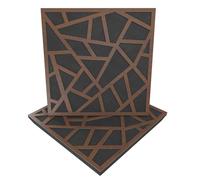 Lot de 2 panneaux acoustiques absorbants et diffusants | 50x50x5 cm | Absorption - Diffusion - Réflexion - Correction acoustique | Bois perforé laminé : [Noix | x2 SKYROSS]