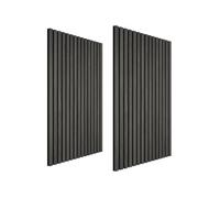 Isolation acoustique - TECTAKE - Lot de 2 panneaux acoustiques aspect bois 110 x 50 x 1,8 cm - Chêne noir