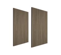 Lot de 2 panneaux acoustiques aspect bois 110 x 50 x 1,8 cm
