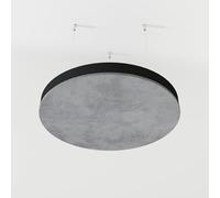 Lot de 2 panneaux acoustiques de plafond en velours « CIRCLES-Cinematic » avec kit de montage | Panneau acoustique décoratif en forme de nuage | Couleur : (Gris, CIRCLES)