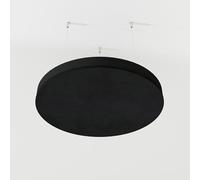 Lot de 2 panneaux acoustiques de plafond en velours « CIRCLES-Cinematic » avec kit de montage | Panneau acoustique décoratif en forme de nuage | Couleur : (Noir, CIRCLES)
