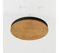 Lot de 2 panneaux acoustiques de plafond en velours « CIRCLES-Cinematic » avec kit de montage | Panneau acoustique décoratif en forme de nuage | Couleur : (Doré, CIRCLES)