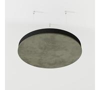 Lot de 2 panneaux acoustiques de plafond en velours « CIRCLES-Cinematic » avec kit de montage | Panneau acoustique décoratif en forme de nuage | Couleur : (Beige, CIRCLES)