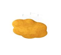 Lot de 2 panneaux acoustiques de plafond en velours | Panneaux flottants de contrôle de l'écho | Nuages acoustiques pour les chambres d'enfants, les studios et les bureaux | [CLOUD, Jaune]