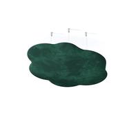 Lot de 2 panneaux acoustiques de plafond en velours | Panneaux flottants de contrôle de l'écho | Nuages acoustiques pour les chambres d'enfants, les studios et les bureaux | [CLOUD, Vert]