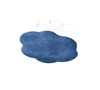 Lot de 2 panneaux acoustiques de plafond en velours | Panneaux flottants de contrôle de l'écho | Nuages acoustiques pour les chambres d'enfants, les studios et les bureaux | [CLOUD, Bleu]