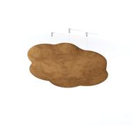 Lot de 2 panneaux acoustiques de plafond en velours | Panneaux flottants de contrôle de l'écho | Nuages acoustiques pour les chambres d'enfants, les studios et les bureaux | [CLOUD, Doré]