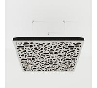 Lot de 2 panneaux acoustiques montés au plafond avec kit de montage | Panneaux insonorisants et diffusants | Réduction d'écho | Traitement acoustique | Couleur : [Blanc | P32]