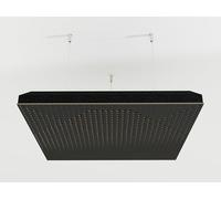 Lot de 2 panneaux acoustiques montés au plafond avec kit de montage | Panneaux insonorisants et diffusants | Réduction d'écho | Traitement acoustique | Couleur : [Noir | WILDS]