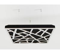 Lot de 2 panneaux acoustiques montés au plafond avec kit de montage | Panneaux insonorisants et diffusants | Réduction d'écho | Traitement acoustique | Couleur : [Blanc | SKYROSS]