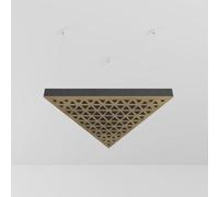 Lot de 2 panneaux acoustiques montés au plafond avec kit de montage | Panneaux insonorisants et diffusants | Réduction d'écho | Traitement acoustique | Couleur : (Chêne, TRIADA)