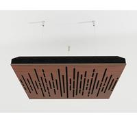 Lot de 2 panneaux acoustiques montés au plafond avec kit de montage | Panneaux insonorisants et diffusants | Réduction d'écho | Traitement acoustique | Couleur : [Noix | WAVE]