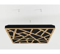 Lot de 2 panneaux acoustiques montés au plafond avec kit de montage | Panneaux insonorisants et diffusants | Réduction d'écho | Traitement acoustique | Couleur : [Chêne | SKYROSS]