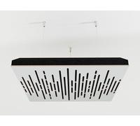 Lot de 2 panneaux acoustiques montés au plafond avec kit de montage | Panneaux insonorisants et diffusants | Réduction d'écho | Traitement acoustique | Couleur : [Blanc | WAVE]