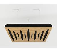 Lot de 2 panneaux acoustiques montés au plafond avec kit de montage | Panneaux insonorisants et diffusants | Réduction d'écho | Traitement acoustique | Couleur : [Chêne | PULSAR]