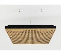 Lot de 2 panneaux acoustiques montés au plafond avec kit de montage | Panneaux insonorisants et diffusants | Réduction d'écho | Traitement acoustique | Couleur : [Chêne | WILDS]