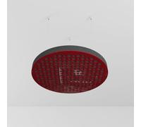 Lot de 2 panneaux acoustiques montés au plafond avec kit de montage | Panneaux insonorisants et diffusants | Réduction d'écho | Traitement acoustique | Couleur : (Plastique rouge brillant, CIRCLES)