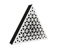 Lot de 2 panneaux acoustiques muraux | Panneaux insonorisants et décoratifs pour réduire l'écho | Traitement acoustique pour la maison et le studio | Couleur : [Blanc | TRIANGLE]