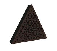Lot de 2 panneaux acoustiques muraux | Panneaux insonorisants et décoratifs pour réduire l'écho | Traitement acoustique pour la maison et le studio | Couleur : [Wengé | TRIANGLE]