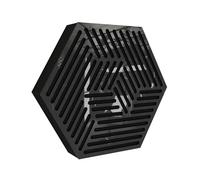 Lot de 2 panneaux acoustiques muraux | Panneaux insonorisants et décoratifs pour réduire l'écho | Traitement acoustique pour la maison et le studio | Couleur : [Plastique noir brillant | HEXAGON]