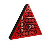 Lot de 2 panneaux acoustiques muraux | Panneaux insonorisants et décoratifs pour réduire l'écho | Traitement acoustique pour la maison et le studio | Couleur : [Plastique rouge brillant | TRIANGLE]
