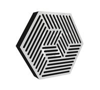 Lot de 2 panneaux acoustiques muraux | Panneaux insonorisants et décoratifs pour réduire l'écho | Traitement acoustique pour la maison et le studio | Couleur : [Plastique blanc brillant | HEXAGON]