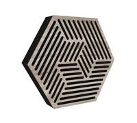 Lot de 2 panneaux acoustiques muraux | Panneaux insonorisants et décoratifs pour réduire l'écho | Traitement acoustique pour la maison et le studio | Couleur : [Sonoma | HEXAGON]