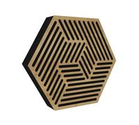 Lot de 2 panneaux acoustiques muraux | Panneaux insonorisants et décoratifs pour réduire l'écho | Traitement acoustique pour la maison et le studio | Couleur : [Chêne | HEXAGON]