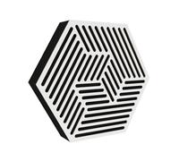 Lot de 2 panneaux acoustiques muraux | Panneaux insonorisants et décoratifs pour réduire l'écho | Traitement acoustique pour la maison et le studio | Couleur : [Blanc | HEXAGON]