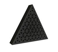 Lot de 2 panneaux acoustiques muraux | Panneaux insonorisants et décoratifs pour réduire l'écho | Traitement acoustique pour la maison et le studio | Couleur : [Noir | TRIANGLE]