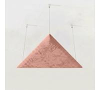 Lot de 2 panneaux acoustiques suspendus en velours avec kit de suspension | Côté : 50 cm | Absorption sonore et contrôle de l'écho pour la maison et le bureau | Décor géométrique doux | Couleur