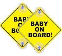 Lot de 2 panneaux « Baby On Board » pour voiture, autocollants réutilisables et durables pour bébé, panneaux de sécurité pour tout-petits, enfants, adhésifs durables et puissants