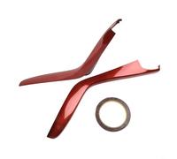 Lot de 2 panneaux de levier de vitesse gauche en fibre de carbone pour modèles Civic 2014 2019, améliore l'esthétique et la protection intérieures (rouge)