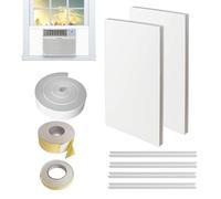 Lot de 2 panneaux de mousse isolants latéraux en EVA pour fenêtre par temps chaud et hiver | Accessoires isolants pour restaurant, appartement, café, maison | Panneaux de mousse pour fenêtre AC à