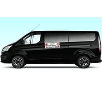 Lot de 2 panneaux de porte automatiques Do not pull the handle (Y) - Autocollant 200 mm x 70 mm Blanc et noir