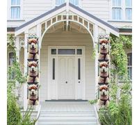 Lot de 2 panneaux de porte « Welcome Summer » - Drapeau saisonnier à suspendre - En alpaga - Bannières murales - Bannière de porte - Toile de fond murale