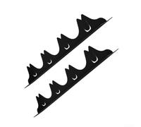 Lot de 2 panneaux de remplissage en acier inoxydable pour cuisinières électriques à gaz - Noir - Résistant à la chaleur - Facile à nettoyer - Accessoire de cuisine pour éviter l'accumulation de débris