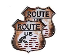 不适用 Lot de 2 panneaux de rue vintage Route 66