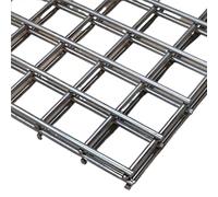 Lot de 2 panneaux décoratifs en acier inoxydable SUS304, 100 x 90 cm, trou de 5 mm, grille plate de 10 cm, treillis métallique soudé(Wire2.5mm Hole3cm)