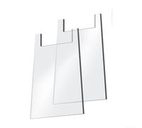 Lot de 2 panneaux d'espacement muraux en acrylique transparent, conçus pour s'adapter derrière les pieds du canapé et maintenir l'espace sans altérer l'esthétique