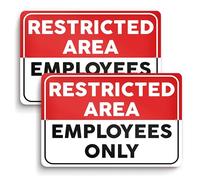 Lot de 2 panneaux « Employees Only » - 7 x 10 - En aluminium - Zone restreinte « Do Not Enter », « Staff Only »